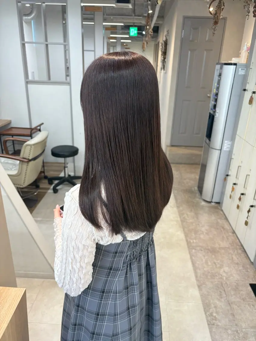 ロング パーマ カット 縮毛矯正 トリートメント Chainon 山中 拓也のヘアスタイル