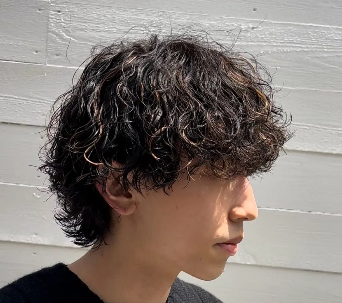 セミロング カラー パーマ ヘアアレンジ メンズ fifth 石川 凪のヘアスタイル