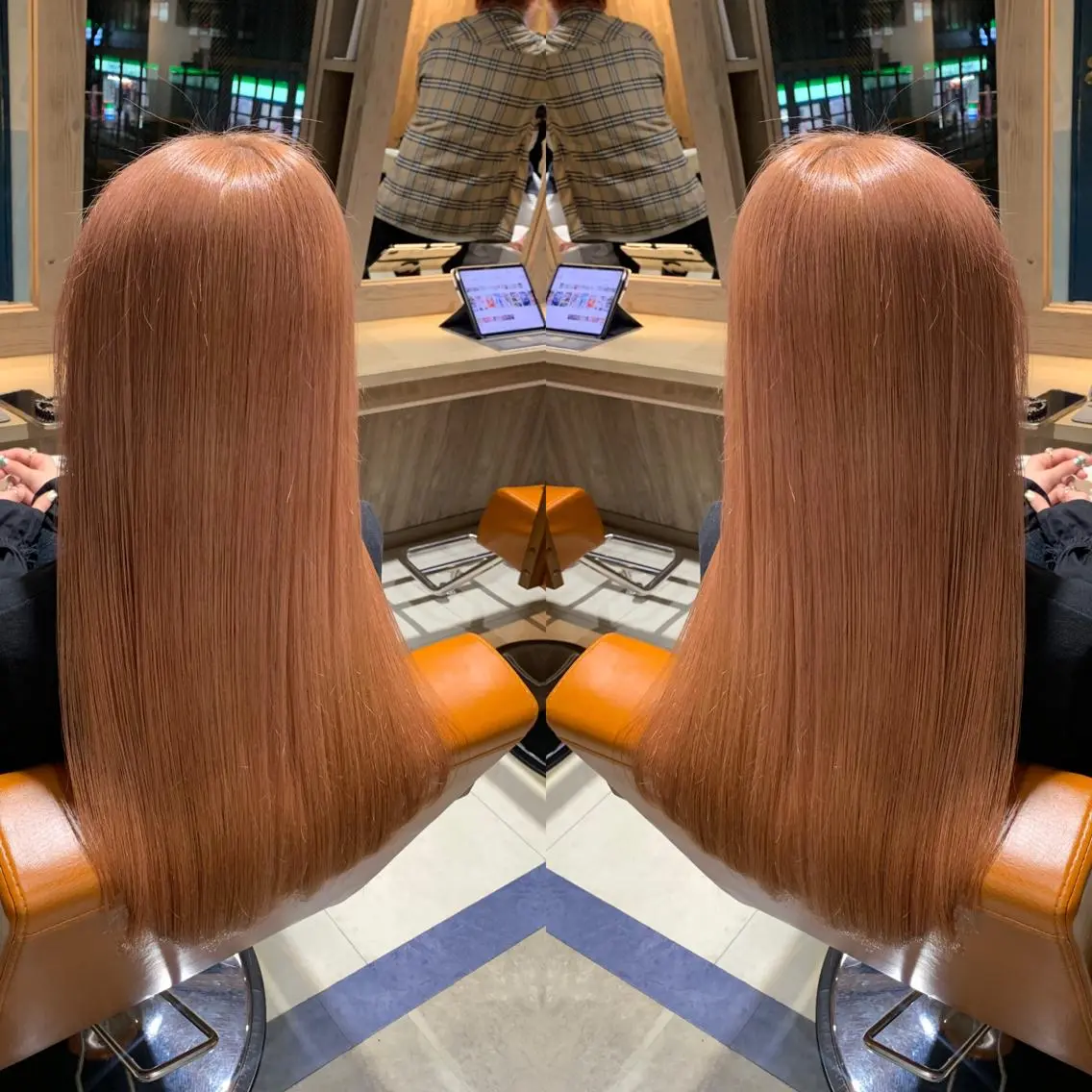 ロング カラー ハイトーンカラー ピンクカラー 韓国🇰🇷 ✂︎hair 内田愛のヘアスタイル
