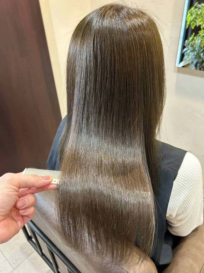 ロング パーマ 縮毛矯正 ストレートパーマ カット 縮毛矯正 山本 マサキのヘアスタイル