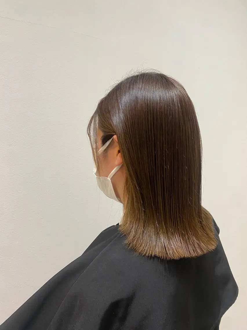 ミディアム カラー パーマ カット ヘアカラー 縮毛矯正 トリートメント ♡オシャ髪♡AI ✂️newi町田のヘアスタイル