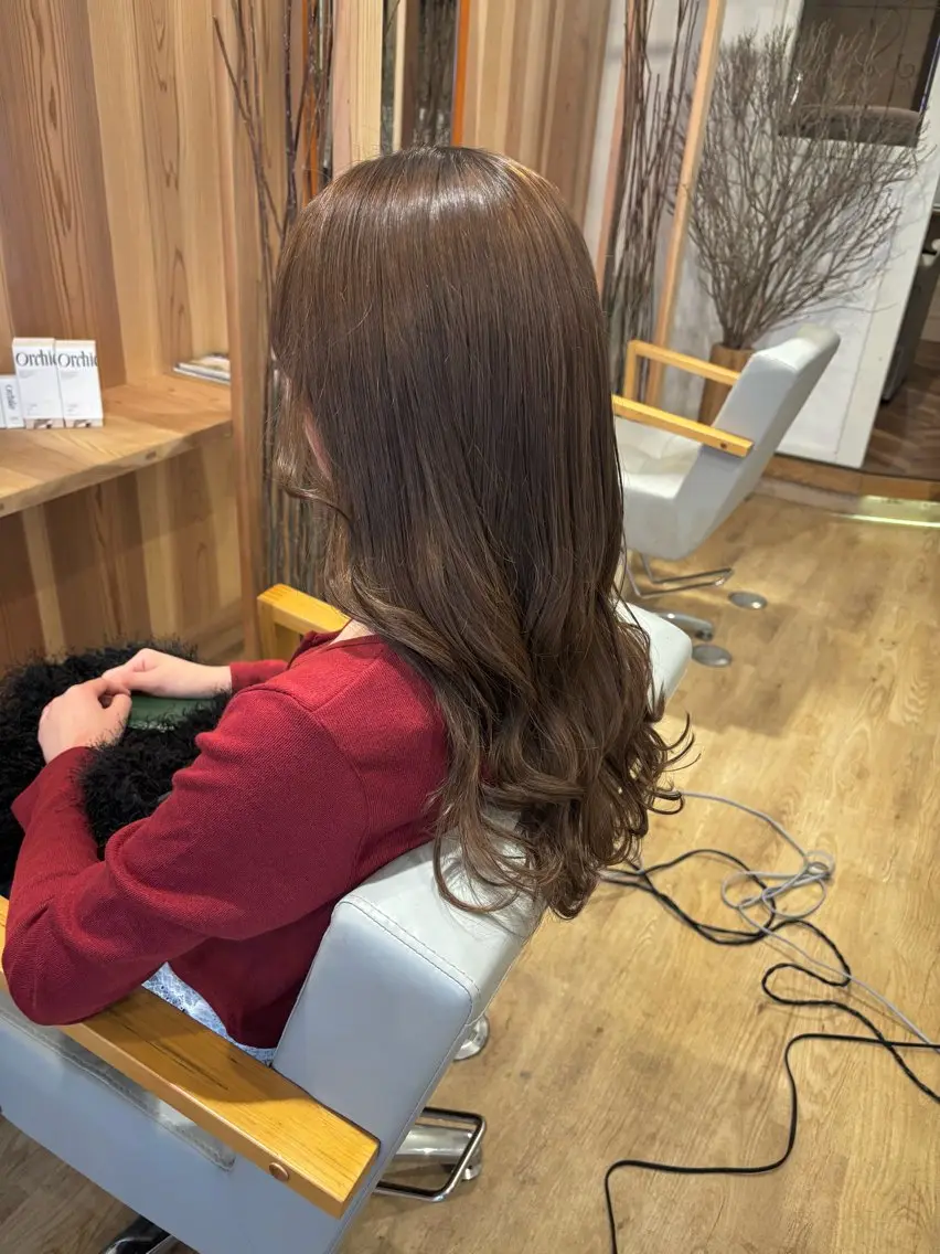 ロング カラー ブリーチ ダブルカラー ブリーチなしカラー 神谷 涼のヘアスタイル
