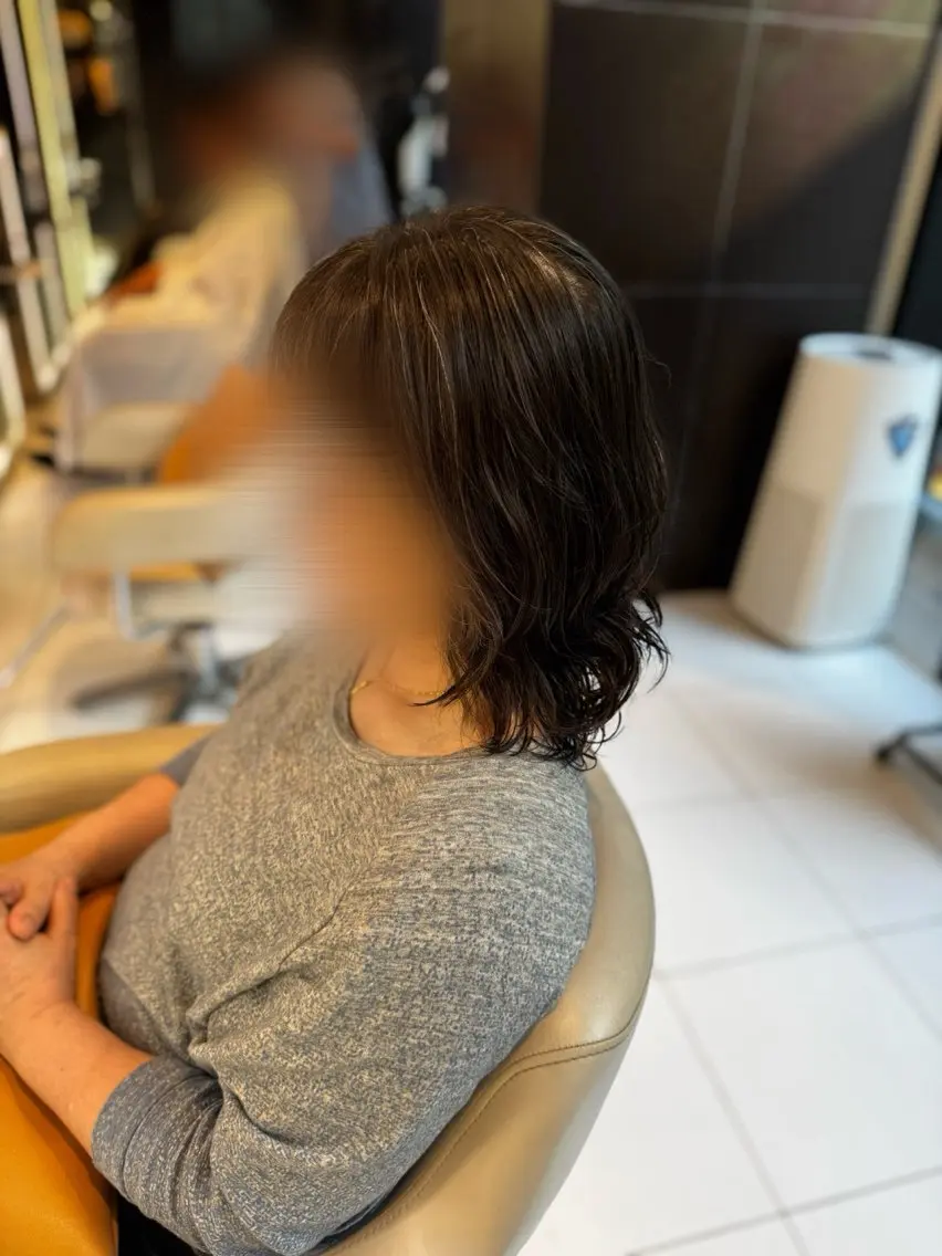 セミロング パーマ セミロングパーマ ウルフカット 🤍たむら みなみ 銀座🤍のヘアスタイル
