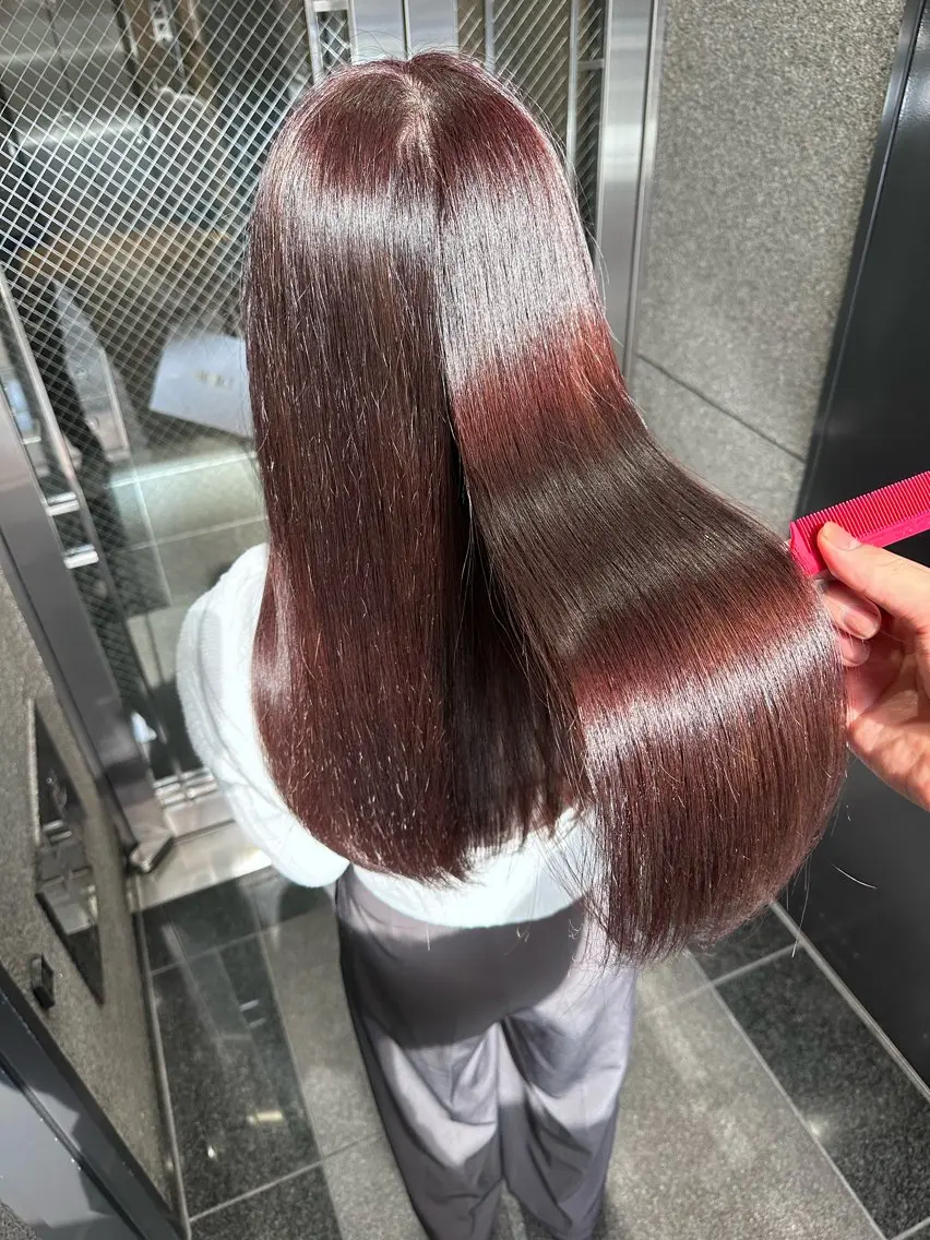 ロング カット ヘアカラー 小顔カット✨ 透明感カラー/村上のヘアスタイル