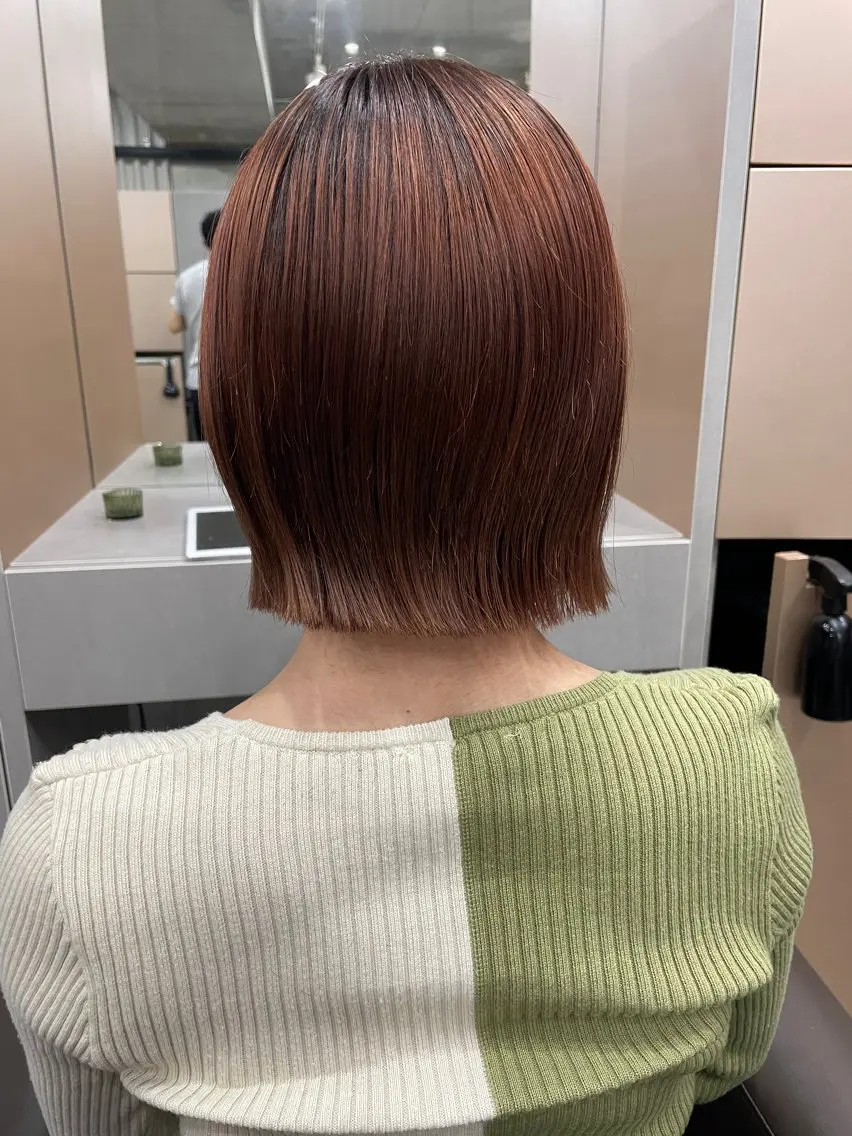 ミディアム カラー カット ヘアカラー トリートメント 表参道🌿赤み消し カラー/チナツのヘアスタイル