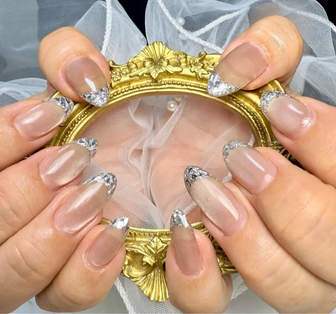 ネイル アートネイル チークネイル フレンチネイル ガラスフレンチ 氷ネイル・うるうるネイル Mai’s nailのネイルデザイン