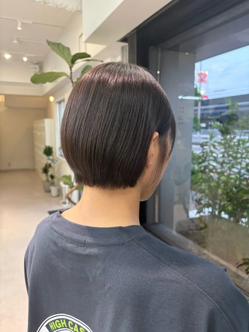 ショート カラー ブラウンカラー ショートヘア DEEokazaki sae.Aのヘアスタイル