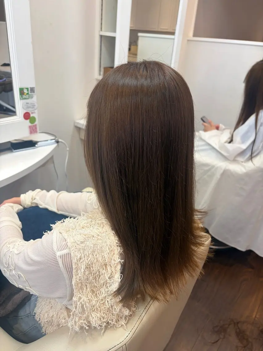 ロング ヘアカラー トリートメント 秋山 麗奈のヘアスタイル