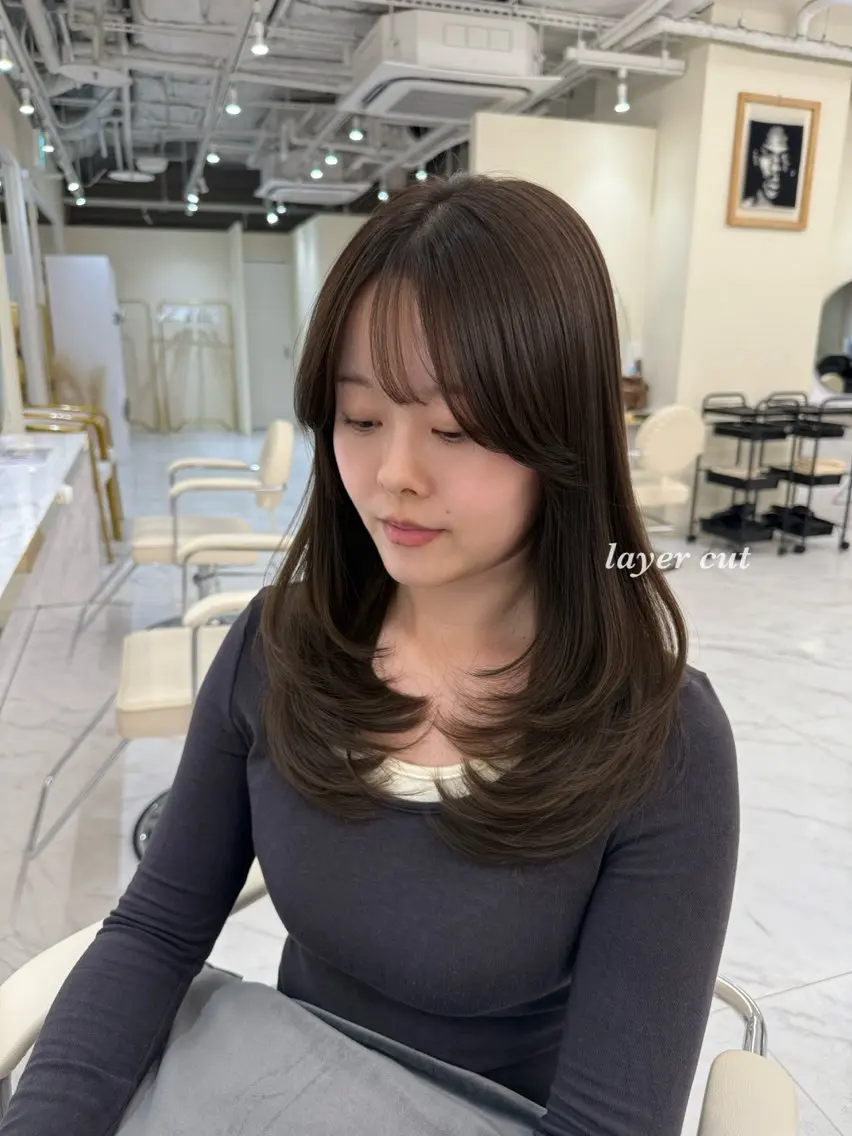 ミディアム 韓国ヘア🇰🇷艶 カラー/sakuraのヘアスタイル