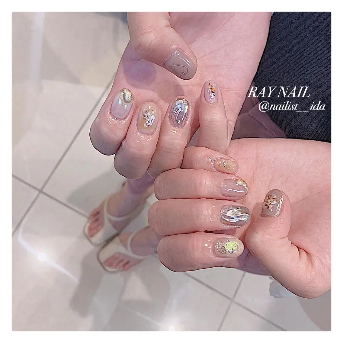 ネイル ニュアンスネイル Arowa 伊田のネイルデザイン