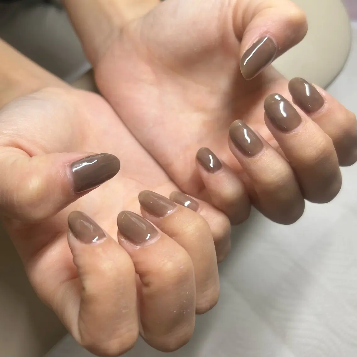 ネイル ワンカラーネイル ハンドネイル melt/noe 長さだし/持ち込みのネイルデザイン