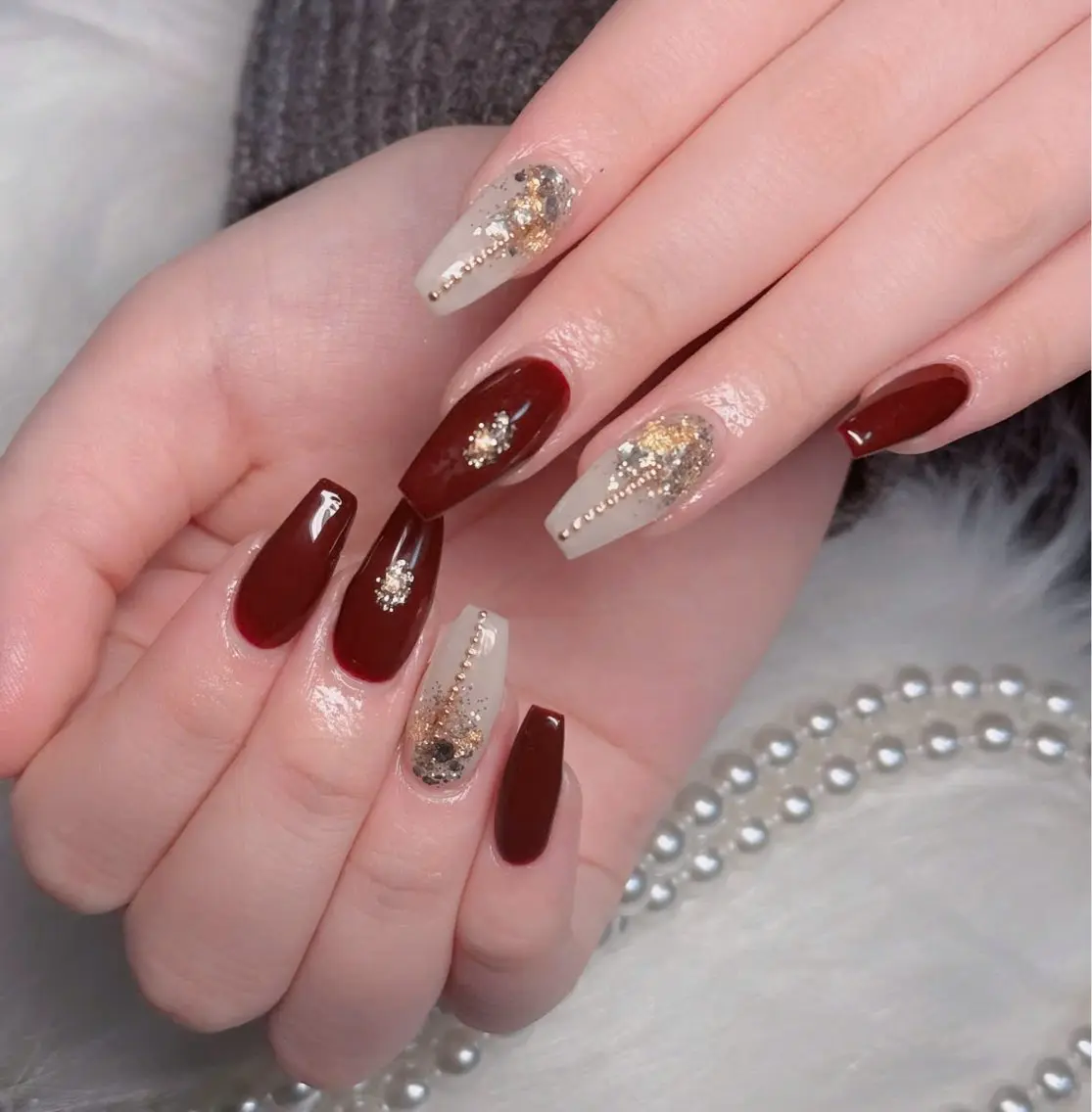ネイル フレンチネイル ジェルネイル ガラスフレンチ ハロウィン ハート ハンドネイル H.baby Nail Salonのネイルデザイン