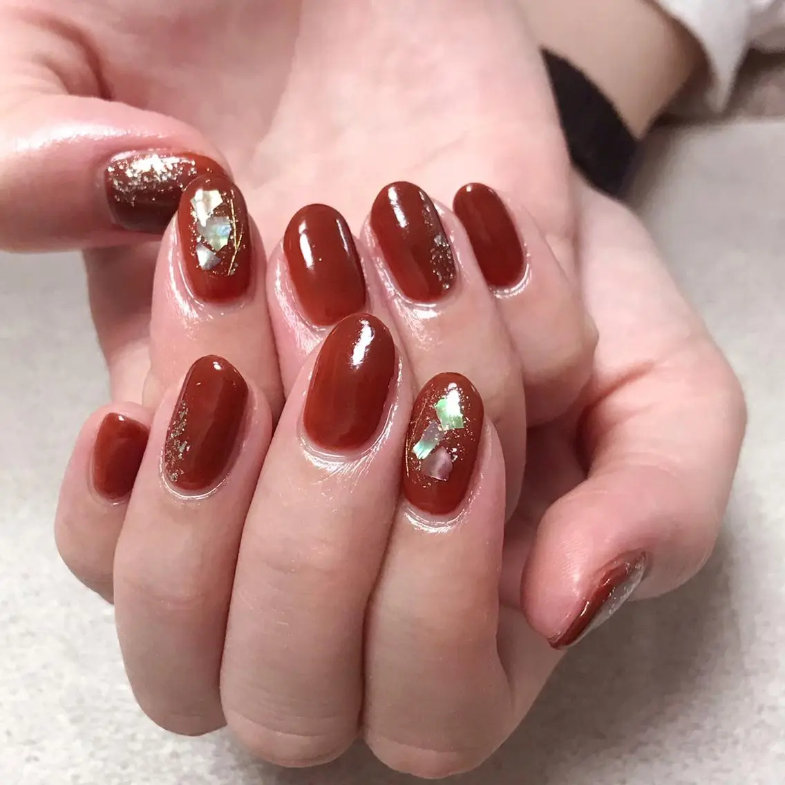 ネイル ブラウン kikinail 溝の口のネイルデザイン
