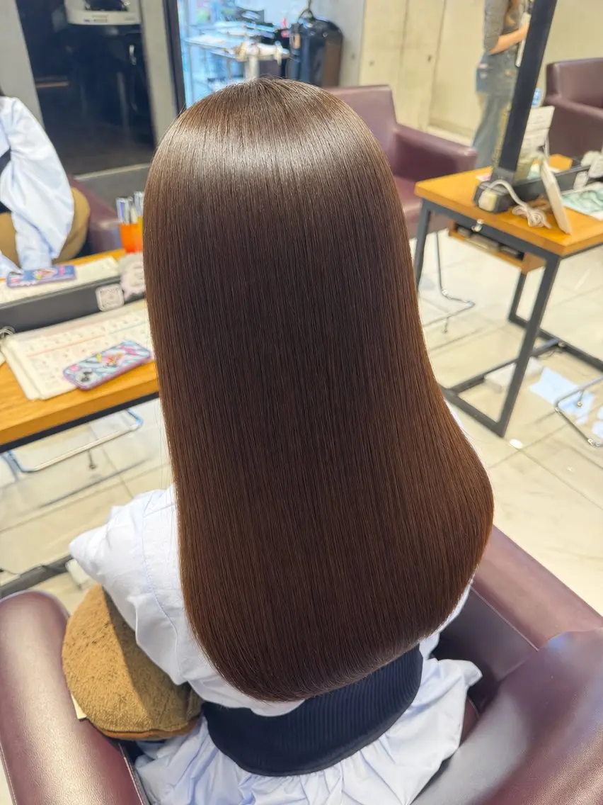 ミディアム トリートメント RUKA ෆボブ/ ツヤ髪質改善カラーのヘアスタイル