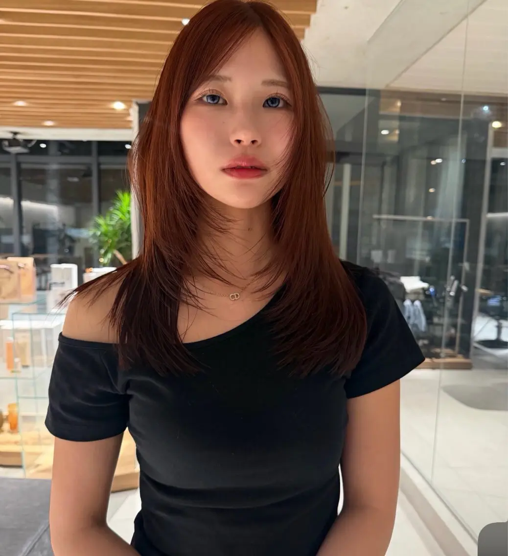 ロング 中村 果乃のヘアスタイル