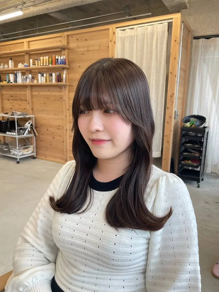 セミロング カット ヘアカラー トリートメント 『SiLO』 rumiのヘアスタイル