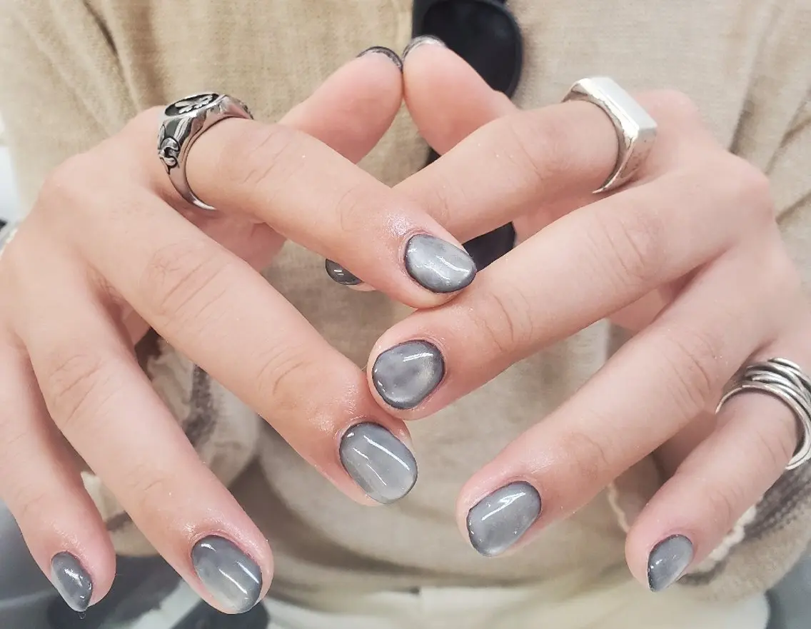 ネイル マグネットネイル メンズネイル シンプルネイル ハンドネイル Nail 🌱TSUBASAのネイルデザイン