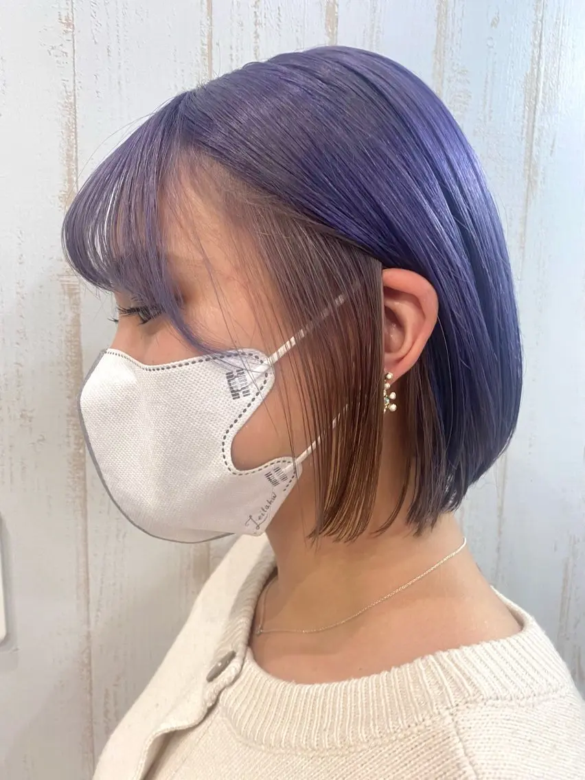 ミディアム カラー 桑原 由理のヘアスタイル