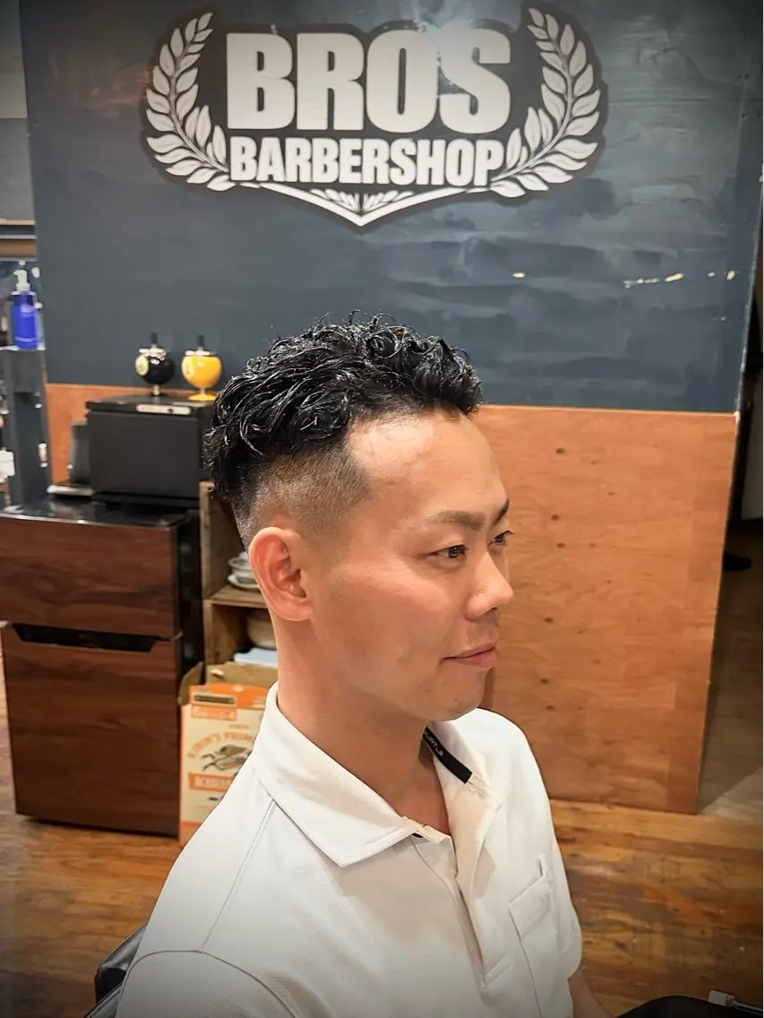 パーマ メンズ フェードカット メンズパーマ カット パーマ SHINDOU RYUYAのヘアスタイル