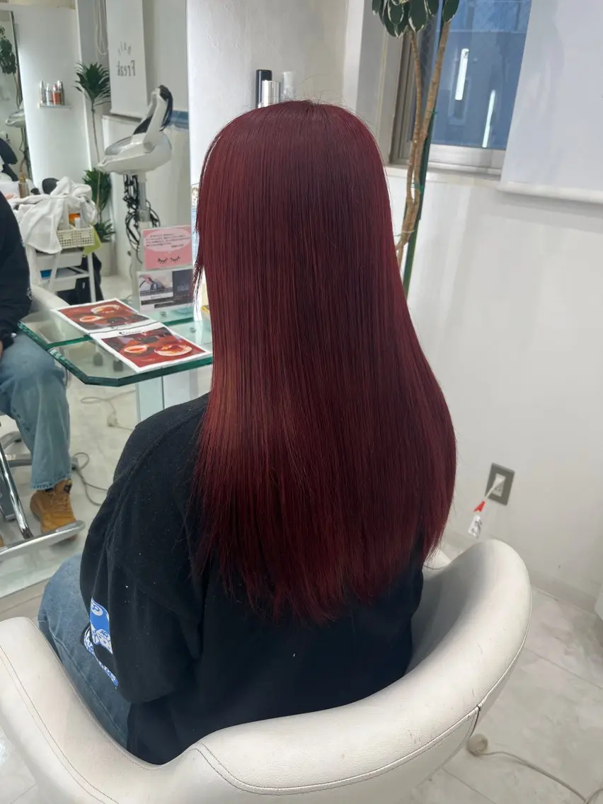 ロング カラー ブリーチ カット ヘアカラー 山森 大地のヘアスタイル