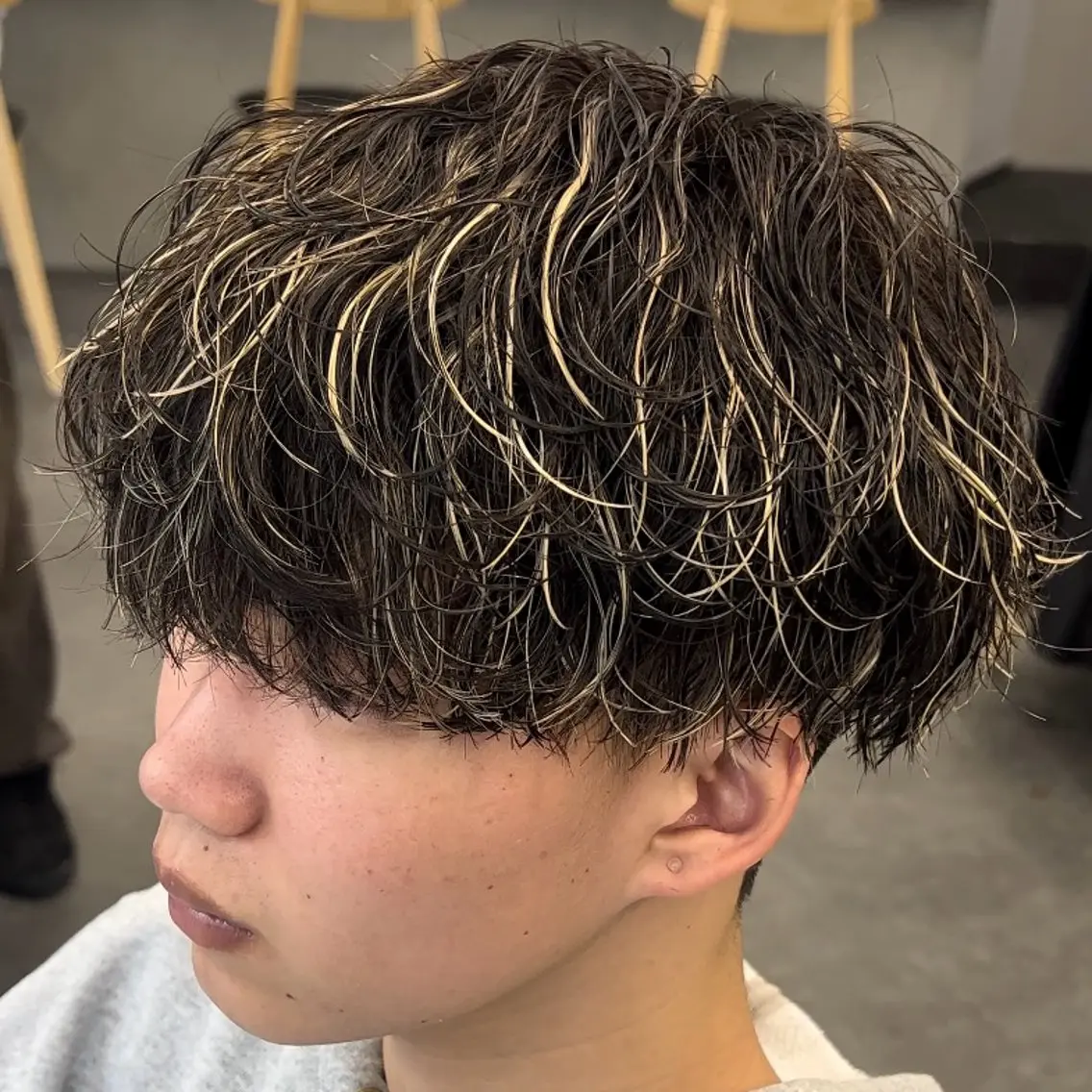 ミディアム カラー ヘアアレンジ メンズ fifth 石川 凪のヘアスタイル