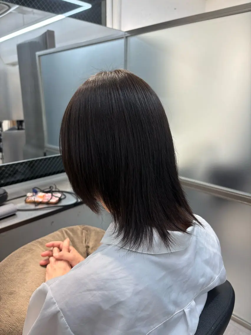 ショート 外ハネヘア 縮毛矯正 縮毛矯正/艶カラー/ nene︎︎︎︎☁のヘアスタイル