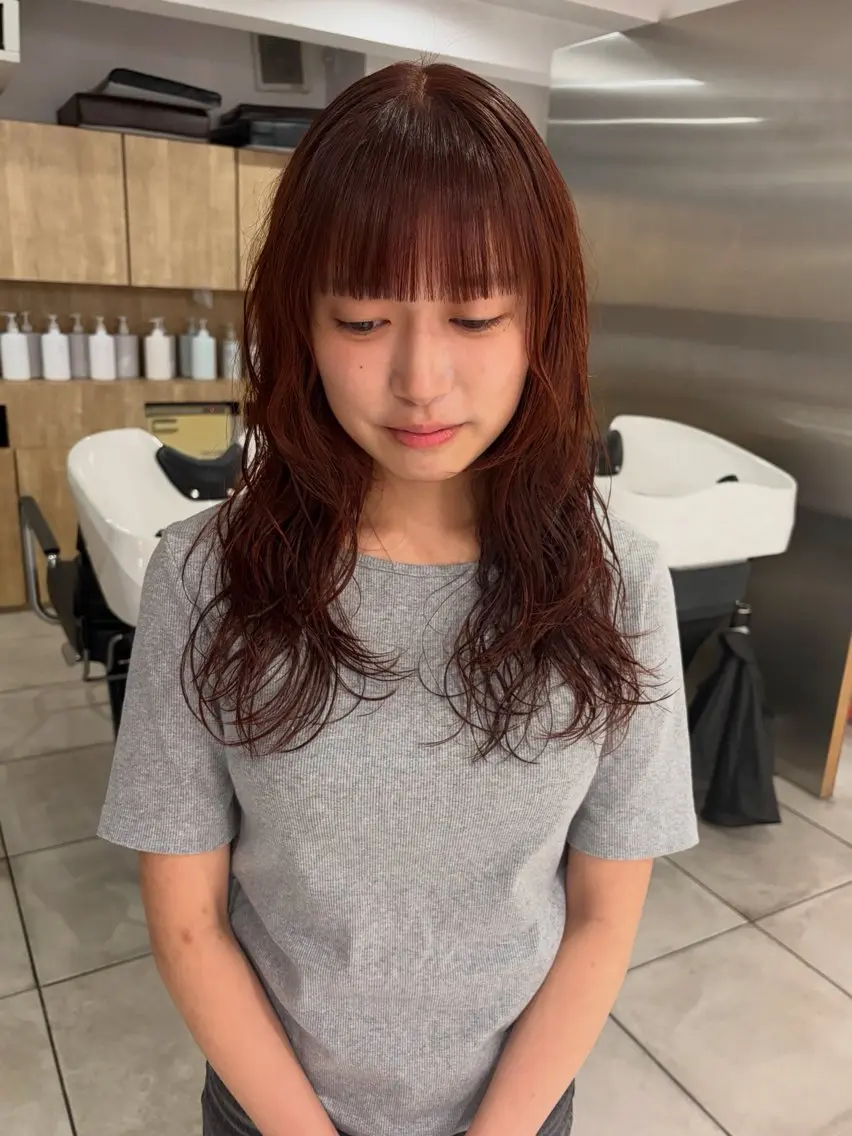 ミディアム パーマ ミディアムパーマ デジタルパーマ rin 京都美容室のヘアスタイル