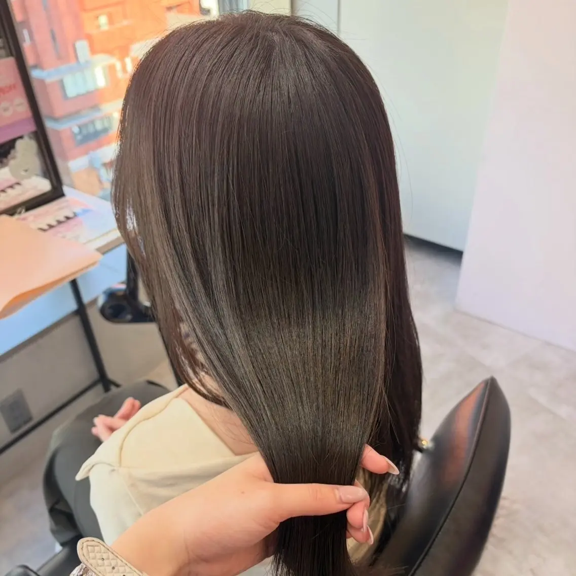 セミロング カラー アッシュ アッシュグレー アッシュグレージュ 透明感カラー グレージュ カット ヘアカラー 🐰🎀艶髪特化 yuzuka🎀🐰のヘアスタイル