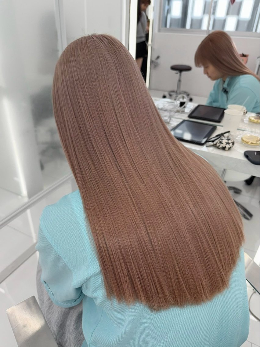 ロング カラー ミルクティー🤎 ブリーチ特化あやなのヘアスタイル