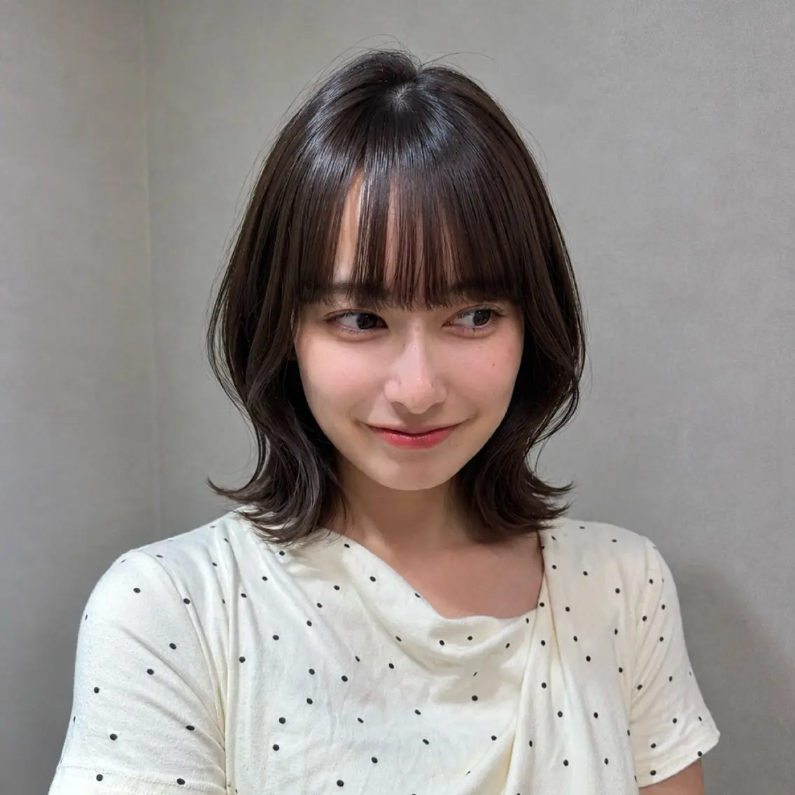 ミディアム カラー カット ヘアカラー トリートメント Rena/韓国 /ワンホンヘアのヘアスタイル