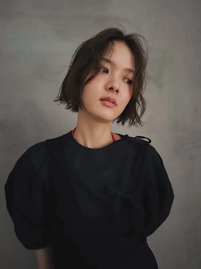 ミディアム カット ナガミ ショウのヘアスタイル