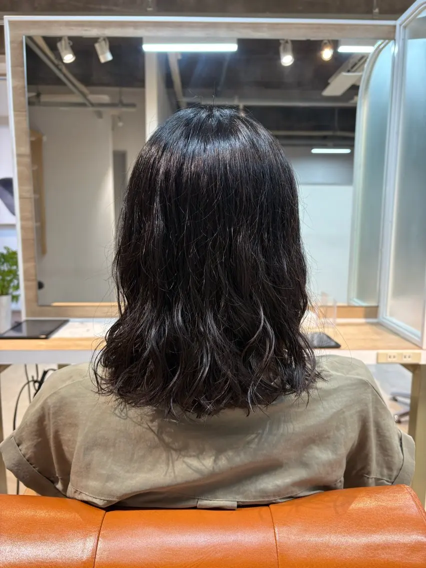 ミディアム パーマ 下畑 希美/ SOUPLE.のヘアスタイル