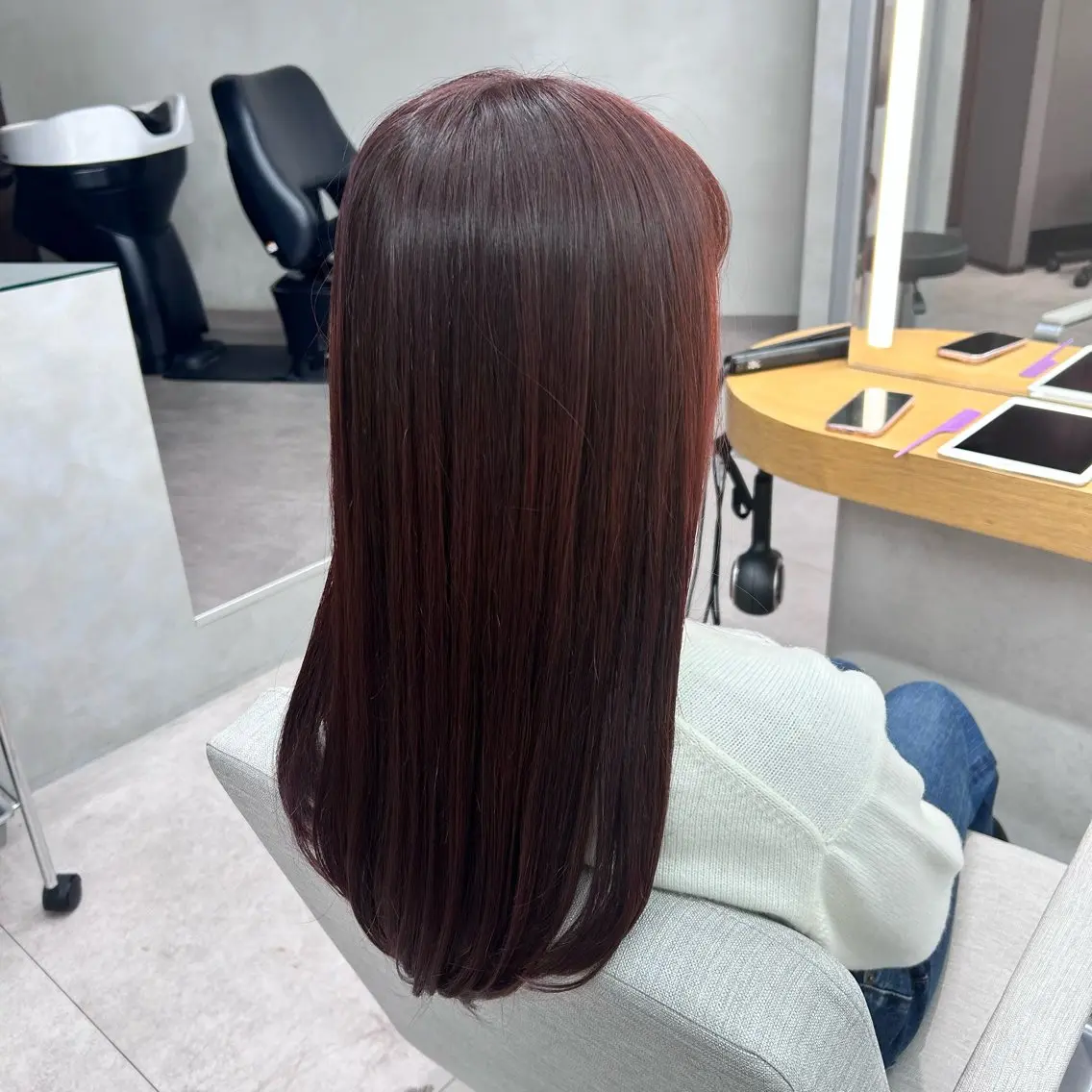 ロング カラー ピンクカラー カット ヘアカラー トリートメント ルネ北千住店 Rinoのヘアスタイル