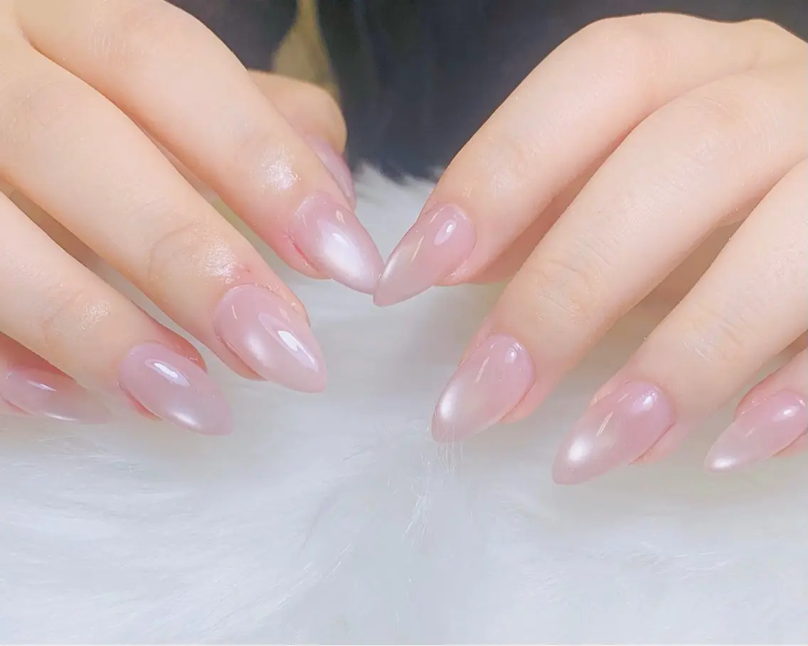 ネイル チークネイル 長さ出し フットネイル 韓国ネイル マグネットネイル ハンドネイル ハンドケア AN NAIL _HOAのネイルデザイン