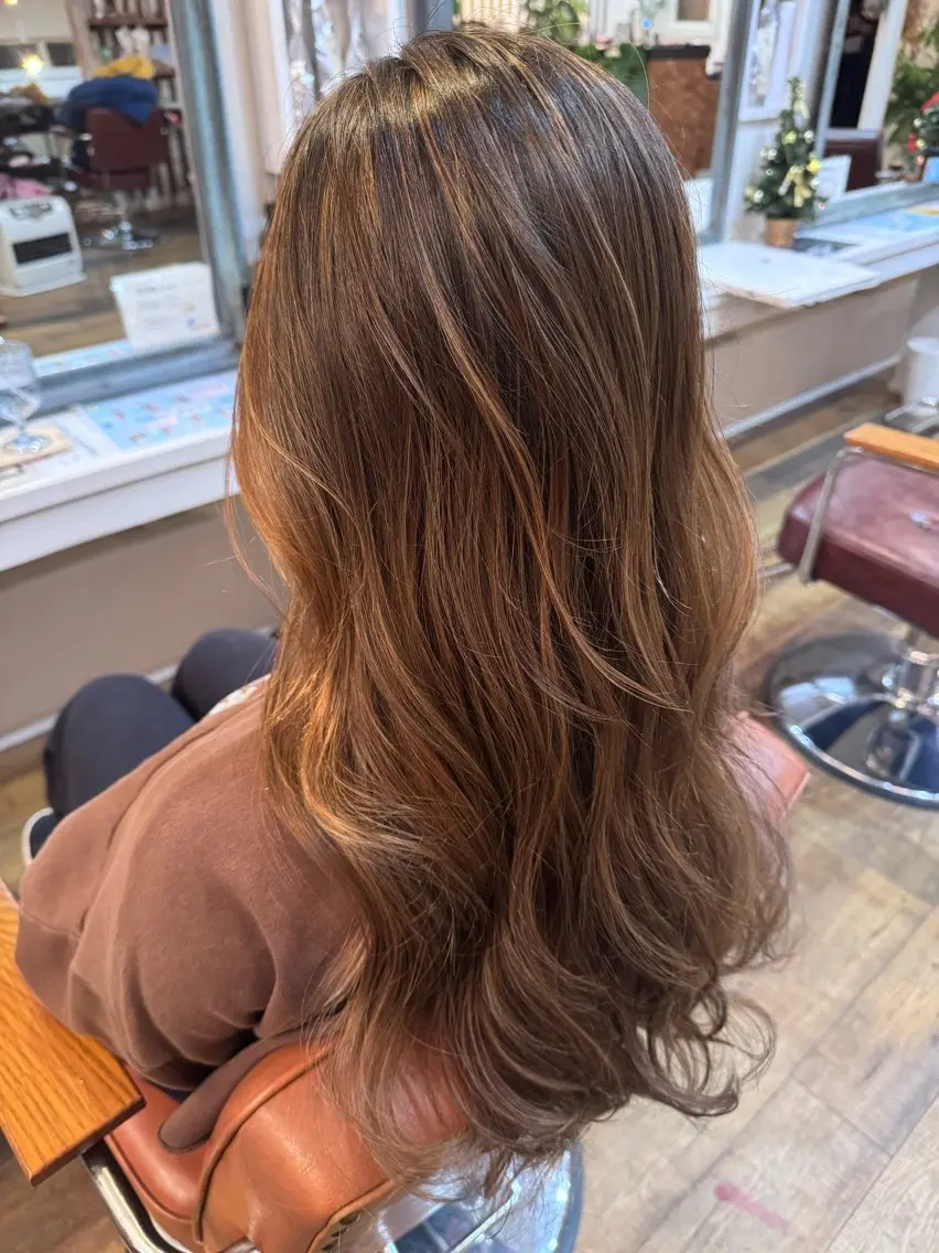 ロング カラー ヘアカラー 🌸小掛🌸 豊橋外国人風カラーのヘアスタイル