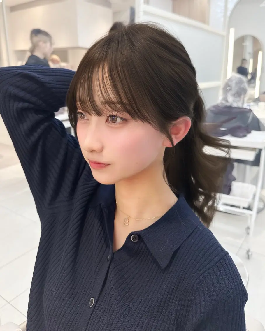 ロング カラー 顔周りカット 韓国風ヘア カット ヘアカラー トリートメント 顔周り特化/韓国ヘア /レイヤー/吉野幸大のヘアスタイル