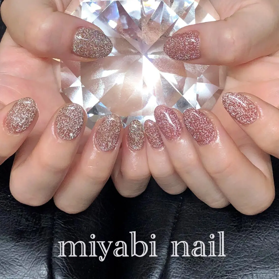 ネイル フラッシュネイル ジェルネイル キラキラネイル ラメ(グリッター) ハンドネイル miyabi nail 桂川駅近くのネイルデザイン
