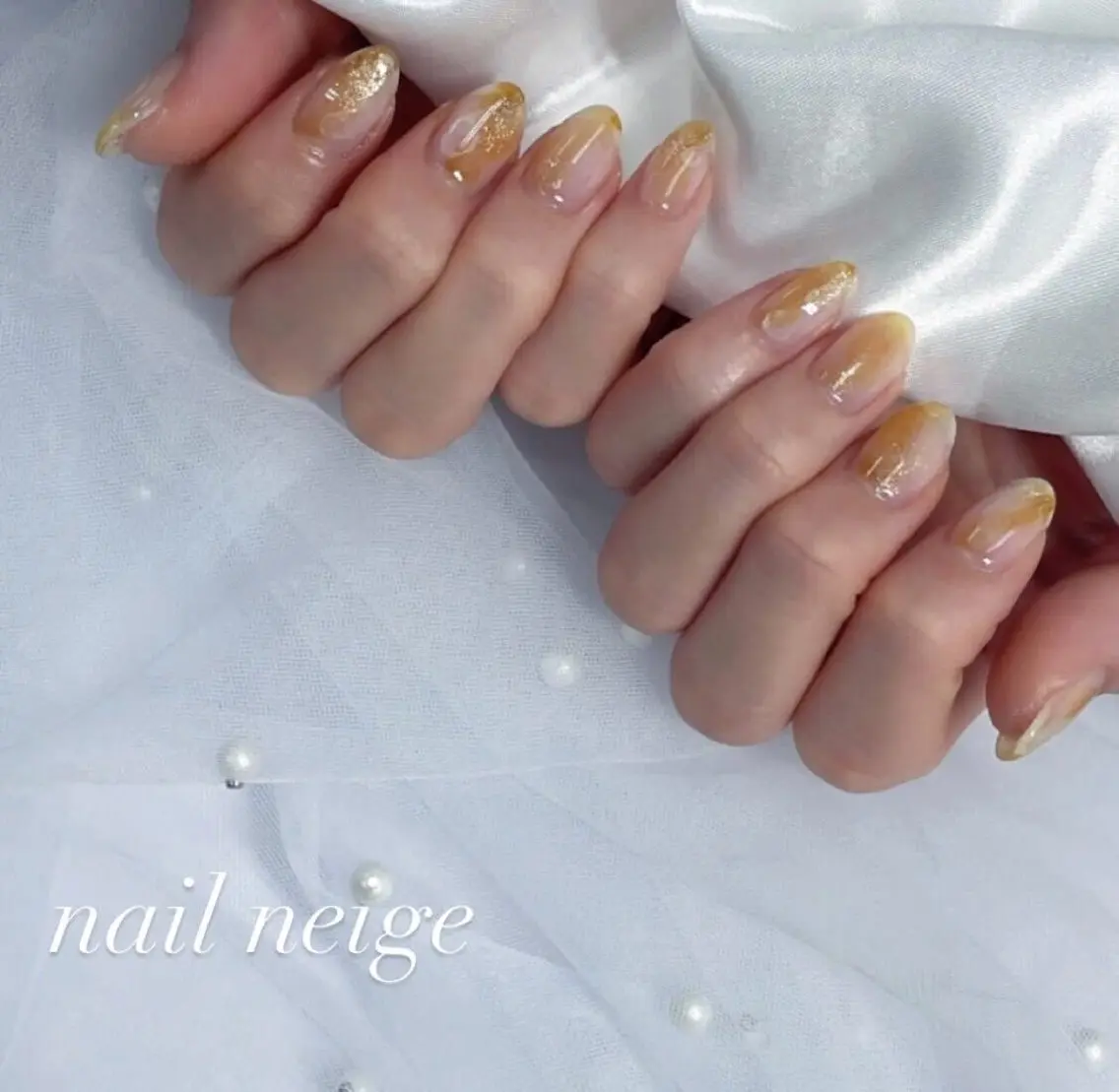ネイル ジェルネイル マグネットネイル ニュアンスネイル パラジェル シンプルネイル Nail Neige🐈🌙のネイルデザイン