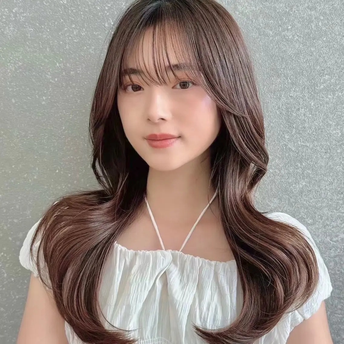 セミロング ヨシンモリ 韓国風ヘア レイヤーカット カット ヘアカラー トリートメント ボブ/縮毛矯正/ レイヤー/塚田のヘアスタイル