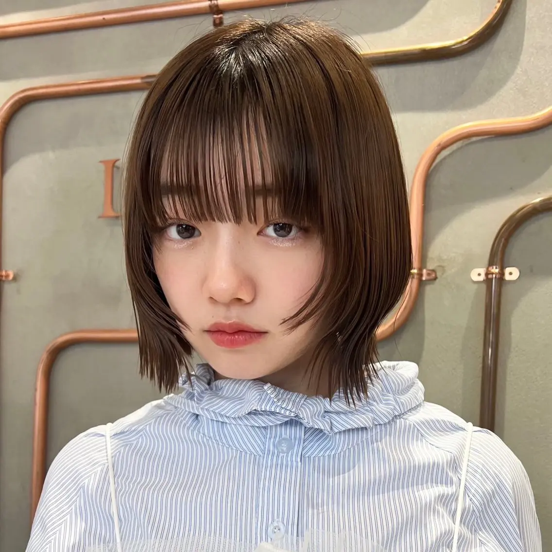 ショート カット 縮毛矯正 トリートメント 原宿/韓国ボブ /くびれボブ/優希のヘアスタイル