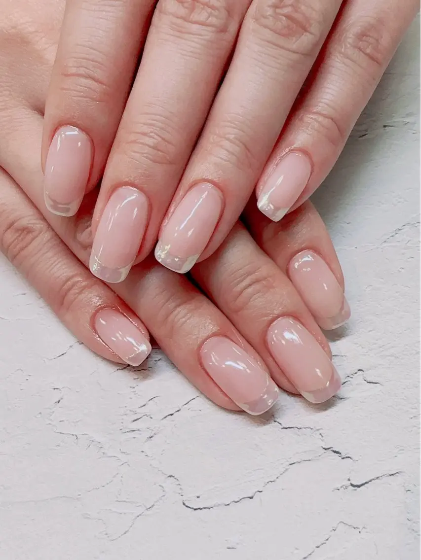 ネイル フレンチネイル ミラーネイル ハンドネイル nailist SATO【銀座】のネイルデザイン