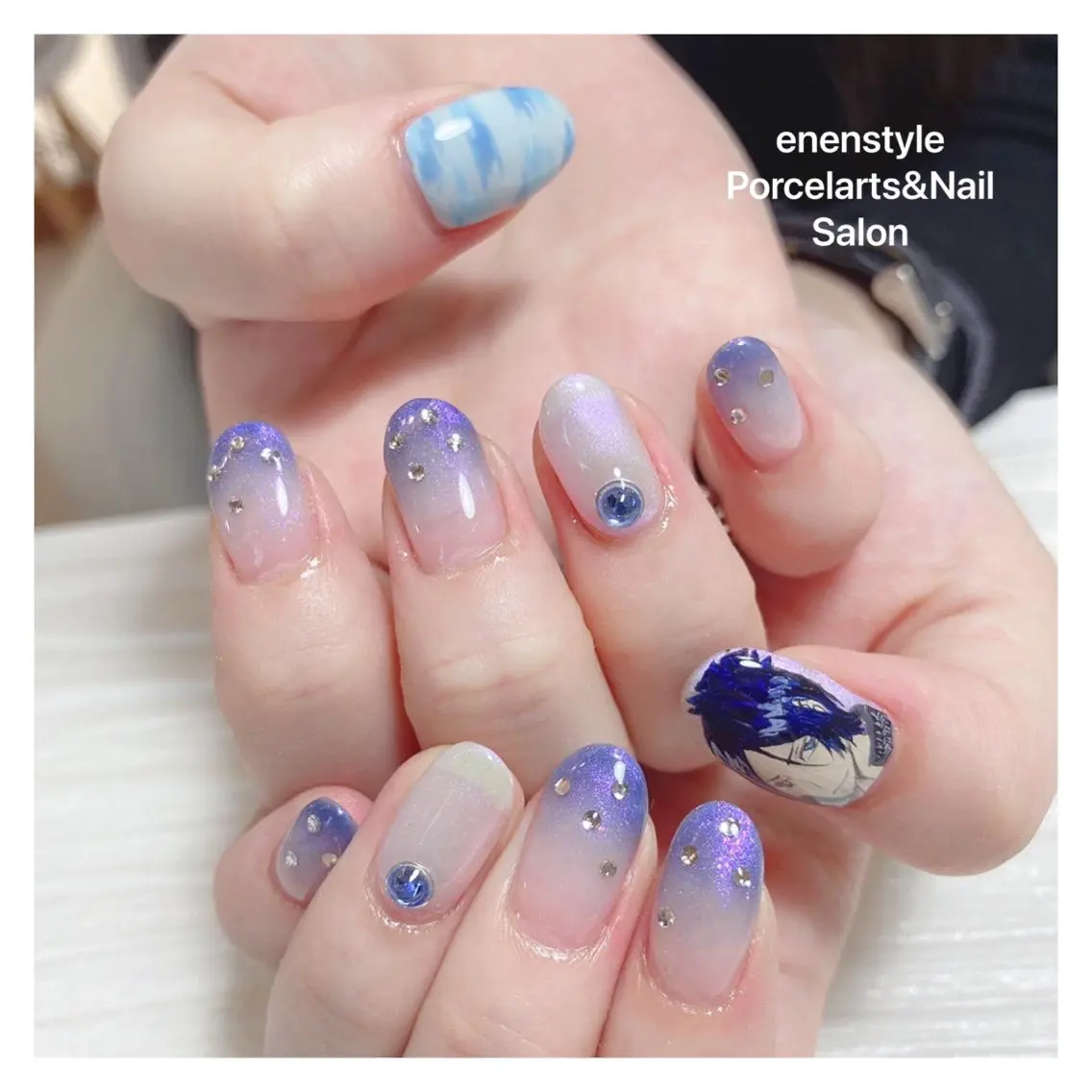 ミディアム ネイル ハンドネイル 🐾enen style 🐾のネイルデザイン