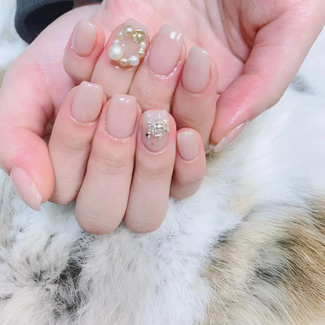 ミディアム ネイル クリスマス オーロラネイル 成人式 フットネイル フレンチネイル ハンドネイル Lance nailのネイルデザイン