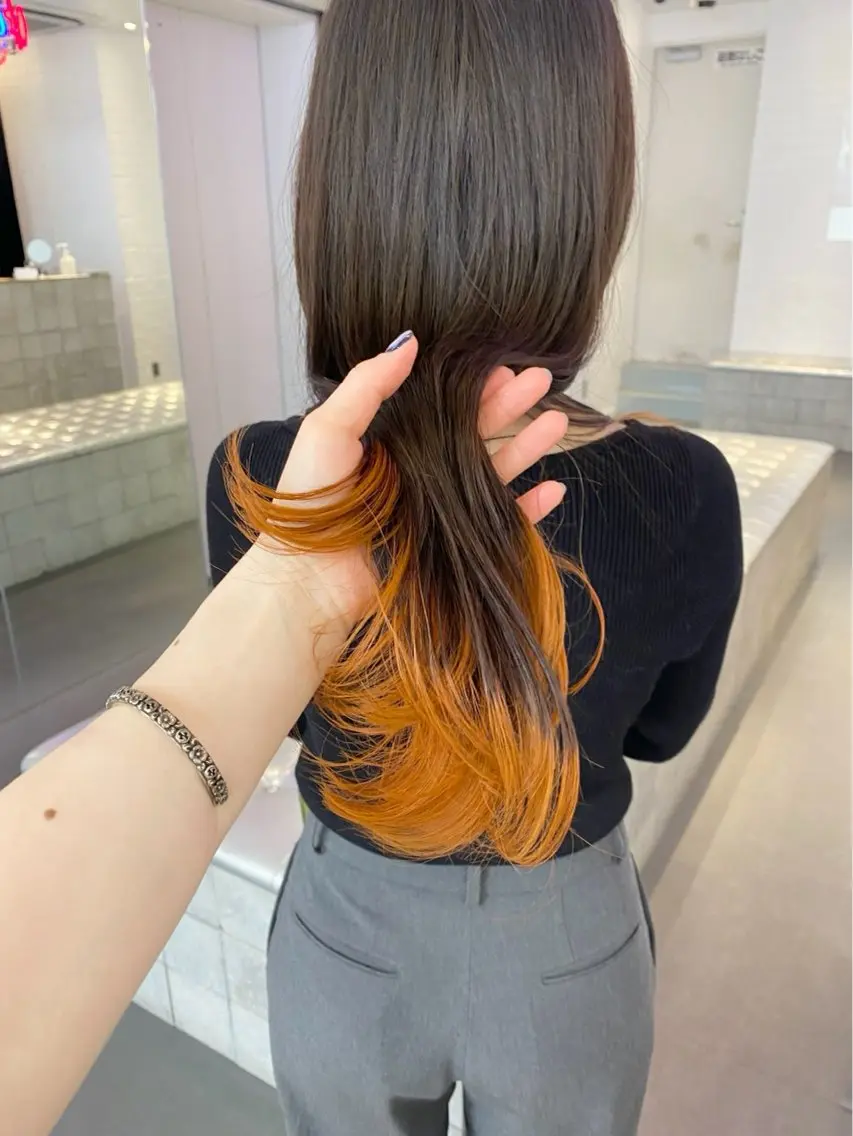 セミロング カラー ヘアアレンジ ヘアカラー トリートメント 💟ケア×ハイトーン 💟/ミオのヘアスタイル