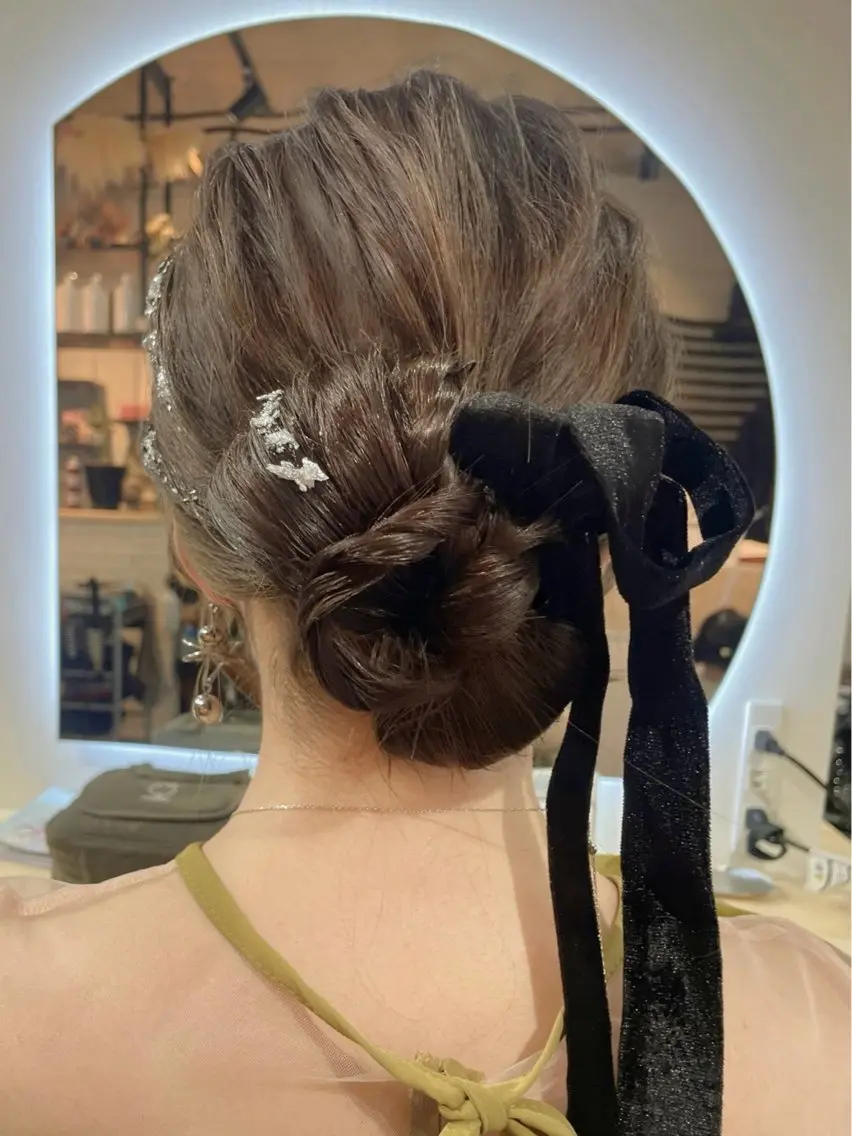 ヘアアレンジ 結婚式・ブライダル ヘアセット Noe' Akariのヘアスタイル