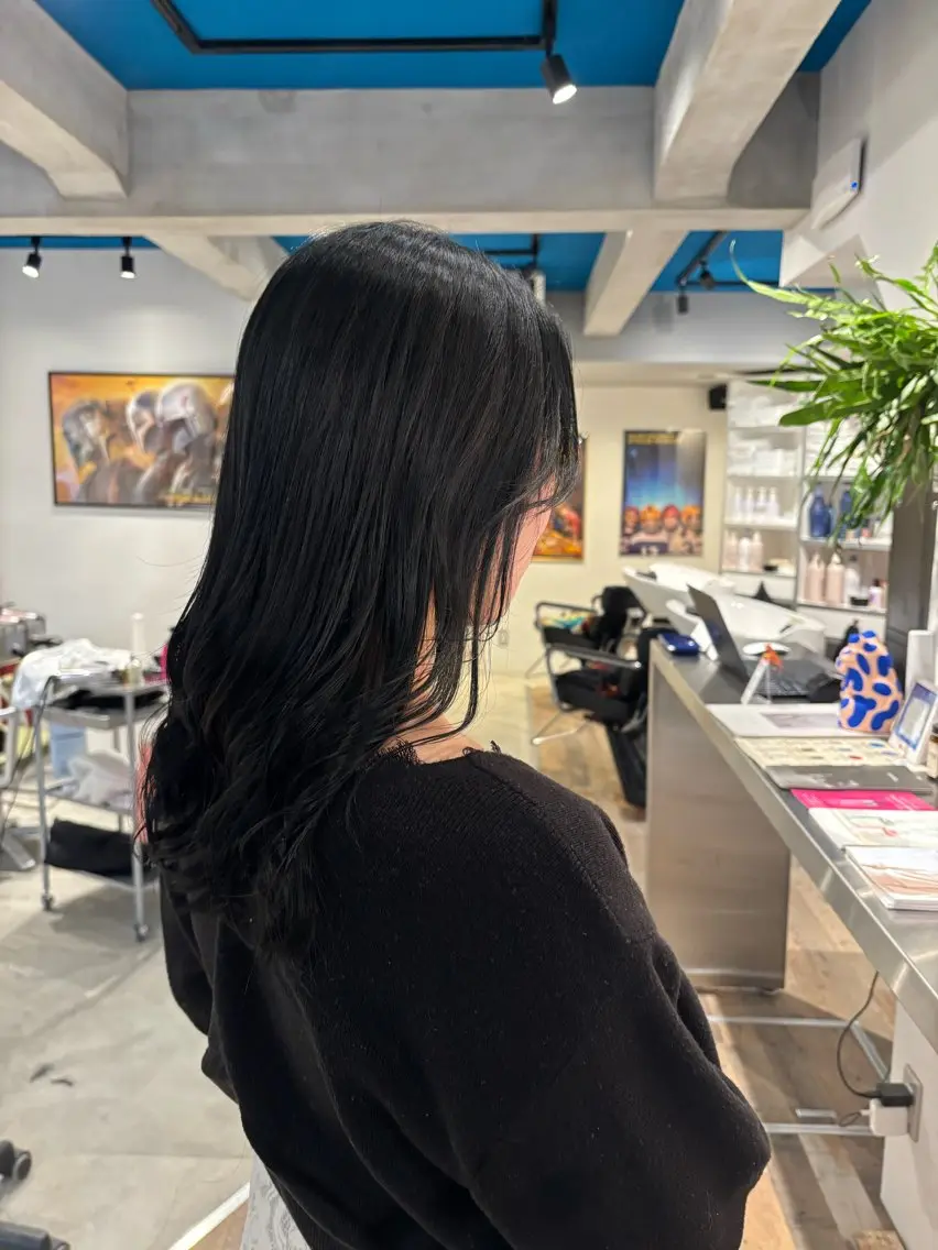 ロング カラー 黒髪 トリートメント tender🐬 まゆかのヘアスタイル