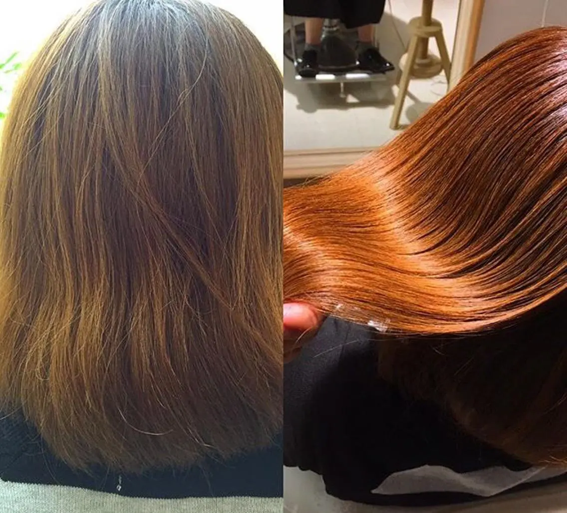 セミロング カラー トリートメント 安永 涼のヘアスタイル