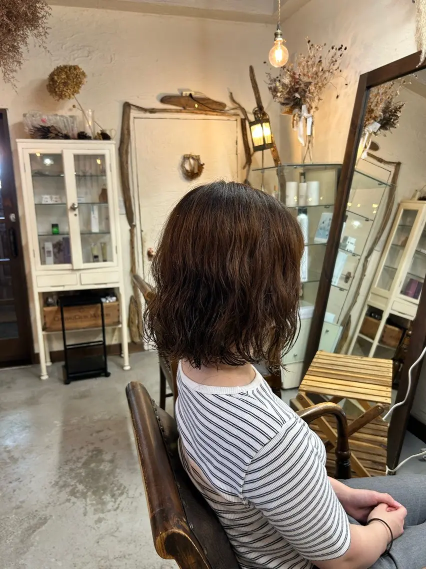 ミディアム ミディアムパーマ minami 🐣のヘアスタイル