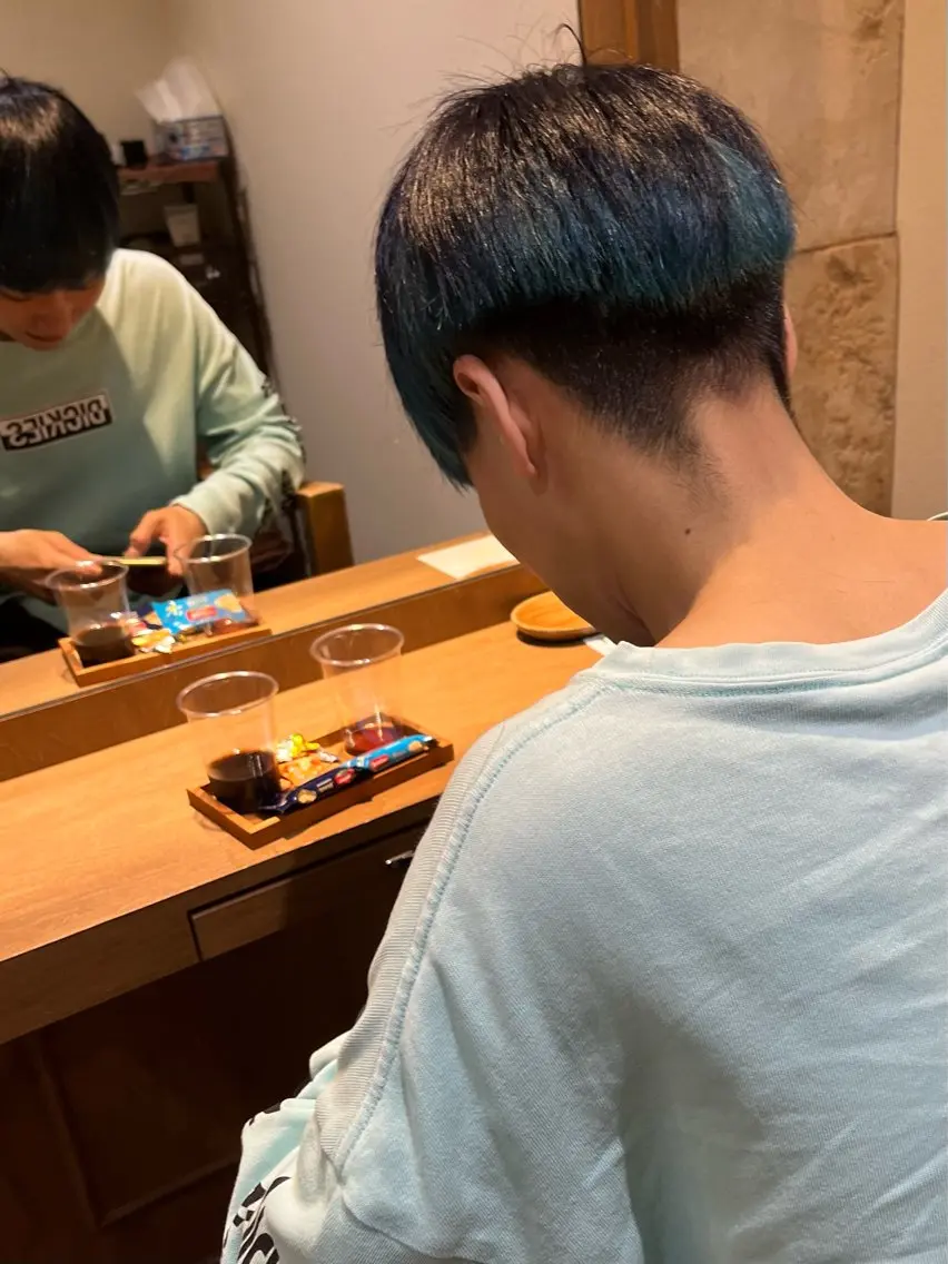 メンズカット＆トリプルカラーの写真