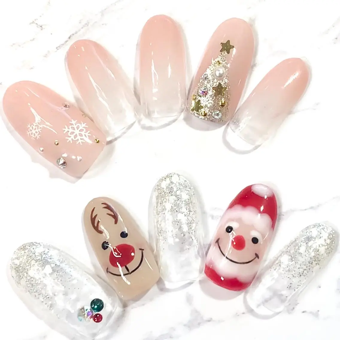 ネイル 冬ネイル クリスマス 根本 奈美のネイルデザイン